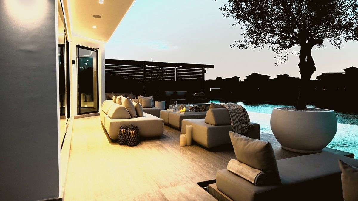 Terrace and pool