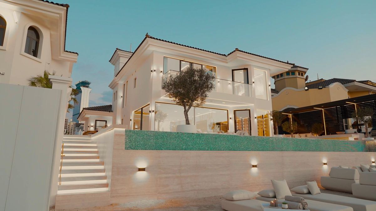 Villa exterior by day